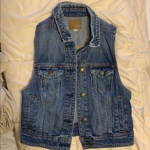 American Eagle jean jacket vest